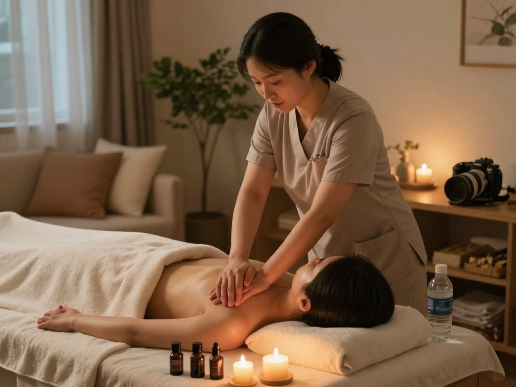 Comfortable setup for 역삼출장마사지 with professional therapist and soothing ambiance.
