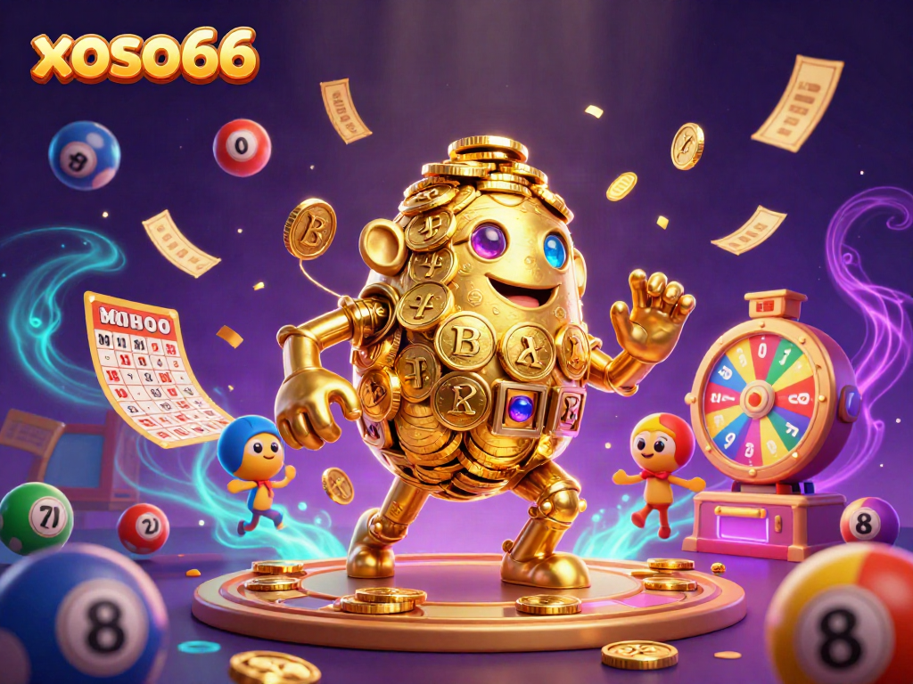 Engage with xoso66 thrilling games featuring golden golem, colorful lottery elements, and dynamic casino effects.