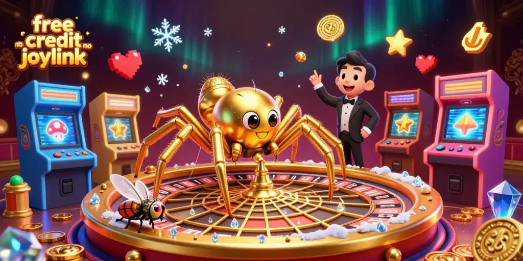 Engage in thrilling play with free credit no deposit joylink amid vibrant casino elements.